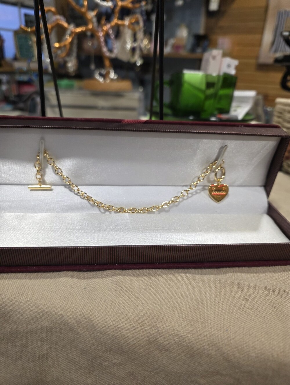 Coach Gold Heart Charm Chain Bracelet - Picture 8 of 9